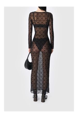 Abito lungo in maglia nero MARINE SERRE | WDR297BCJER0005BK99